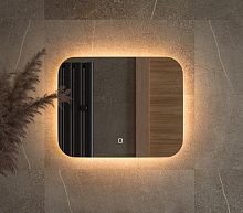 Зеркало DEFESTO OPTI DF 2811SH с LED-подсветкой 50x40 см., сенсорный выключатель, 3000 K