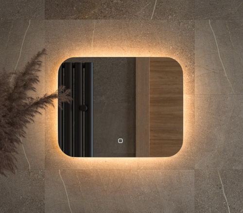 Зеркало DEFESTO OPTI DF 2811SH с LED-подсветкой 50x40 см., сенсорный выключатель, 3000 K