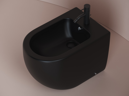 Биде напольное Ceramicanova Metropol CN4005MB,  черное матовое фото 2