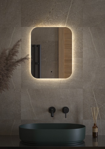 Зеркало DEFESTO OPTI DF 2801R с LED-подсветкой 40x50 см., ИК - выключатель, 4500 K фото 2