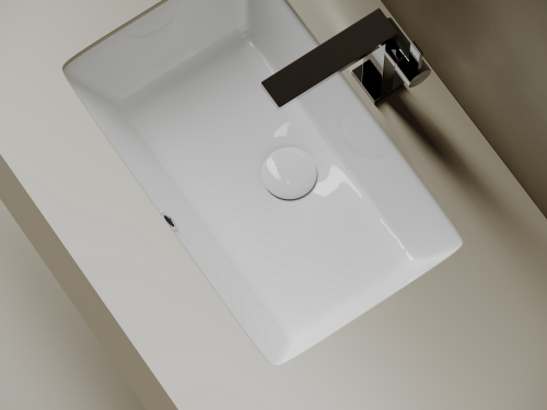 Раковина встраиваемая снизу Ceramicanova Era CN15004, белый глянец фото 4