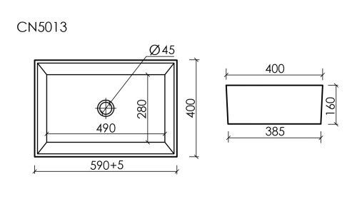 Раковина Ceramicanova ELEMENT CN5013, белый глянец фото 8