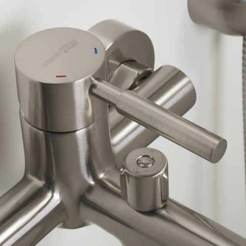 Смеситель для ванны и душа WasserKRAFT Wern 4201, никель фото 10
