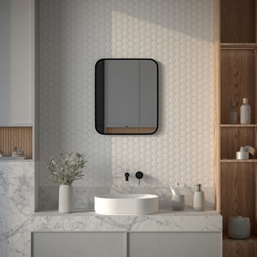 Зеркало DEFESTO AURA DF 2973R с окантовкой и LED-подсветкой 50x60 см., ИК - выключатель, 3000 K фото 3