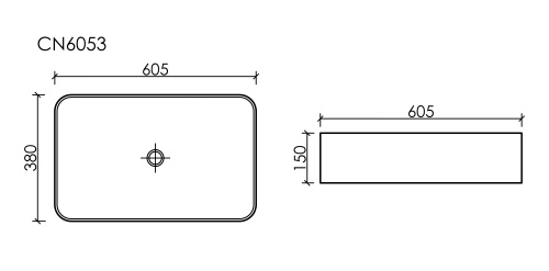 Накладная раковина Ceramicanova ELEMENT CN6053, белый глянец фото 7