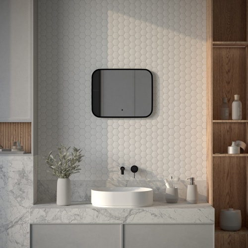 Зеркало DEFESTO AURA DF 2961RH с окантовкой и LED-подсветкой 50x40 см., ИК - выключатель, 4500 K фото 3