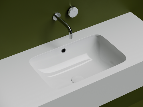 Раковина встраиваемая снизу Ceramicanova Element CN7018, белый глянец фото 2