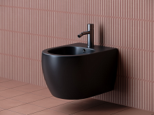 Биде подвесной Ceramicanova Play CN3002MB черное матовое, с донным клапаном CN3002MB Биде подвесной Ceramicanova Play CN3002MB черное матовое, с донным клапаном
