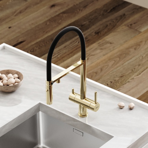Смеситель для кухни Sancos Imola SC4010ZG, полированное золото фото 5
