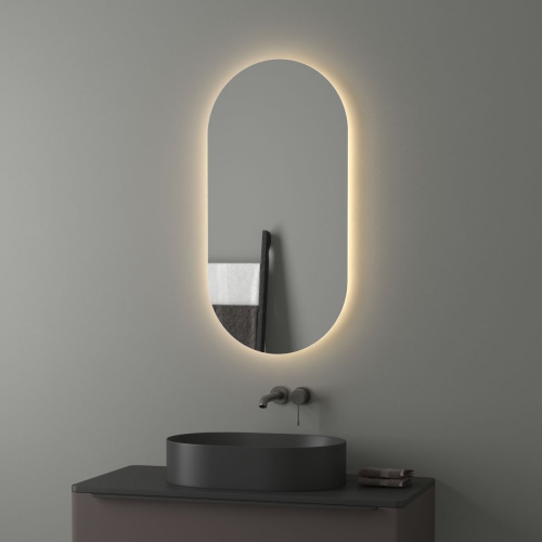 Зеркало Evoform Ledshine BY 2597 с LED-подсветкой 50х100 см., без выключателя, 3000К