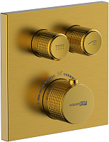 Термостатический смеситель для ванны с душем WasserKRAFT Aisch 5548 Thermo, С ВНУТРЕННЕЙ ЧАСТЬЮ, PVD-покрытие "матовое золото"