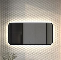 Зеркало DEFESTO AURA DF 2965RH с окантовкой и LED-подсветкой 100x50 см., ИК - выключатель, 4500 K