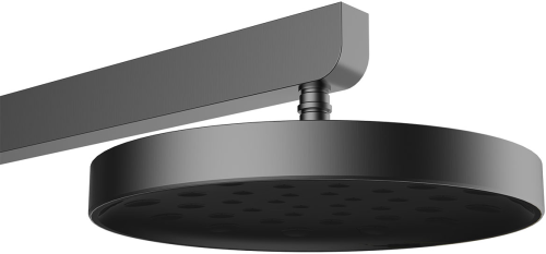 Душевая стойка Vincea Inspire VSFS-3I11GM с изливом, 30см верх душ, вороненая сталь фото 5