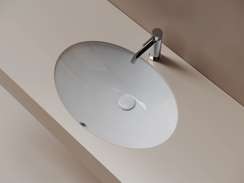 Раковина встраиваемая снизу Ceramicanova Era CN6081, белый глянец фото 5