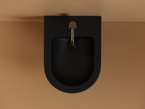 Биде подвесной Ceramicanova Uno CN11002MB черное матовое фото 5