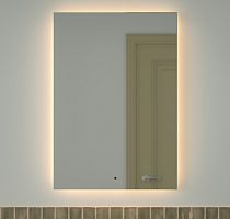 Зеркало DEFESTO GLOW DF 2519R с фацетом и LED-подсветкой 70x100 см., ИК - выключатель, 3000 K
