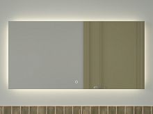 Зеркало DEFESTO GLOW DF 2508SH с фацетом и LED-подсветкой 120x60 см., сенсорный выключатель, 4500 K