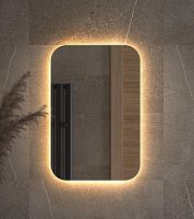 Зеркало DEFESTO OPTI DF 2812 с LED-подсветкой 40x60 см., без выключателя, 3000 K