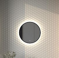 Зеркало DEFESTO AURA DF 2982S с окантовкой и LED-подсветкой Ø50 см., сенсорный выключатель, 4500 K