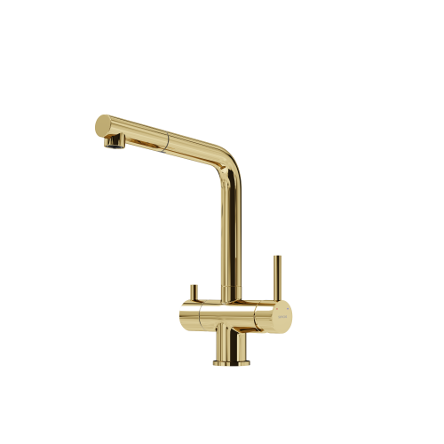 Смеситель для кухни Sancos Spin SC4015ZG, полированное золото