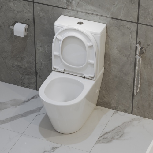 Унитаз-компакт BelBagno FLAY-TOR BB2149CP-TOR безободковый, крышка BB865SC с микролифтом, бачок BB2149T фото 4