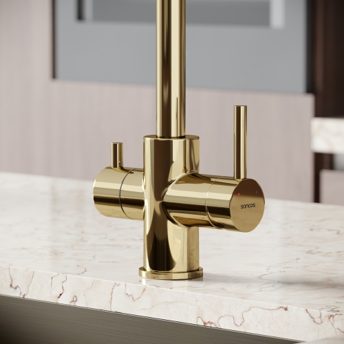 Смеситель для кухни Sancos Vela SC4013ZG, полированное золото фото 7