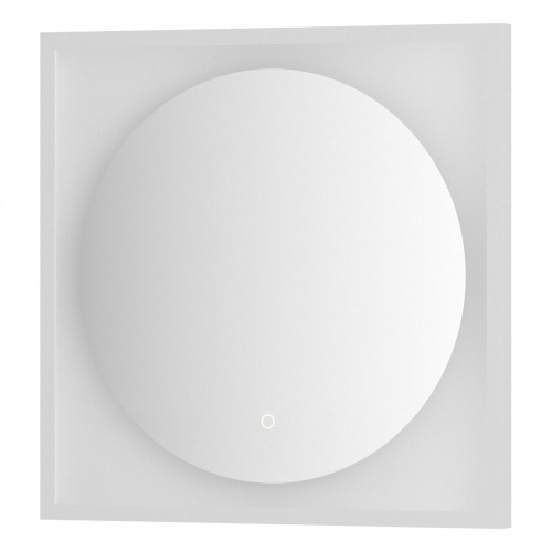 Зеркало DEFESTO ECLIPSE DF 2236S в багетной раме с LED-подсветкой 60x60 см., сенсорный выключатель, белая рама, 3000 K фото 4