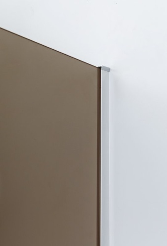 Душевая дверь в нишу Cezares 110x195 SLIDER-B-1-100/110-BR-Cr, стекло бронзовое, профиль хром фото 2