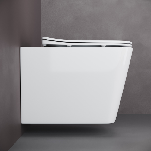 Подвесной унитаз Ceramicanova Cubic CN1806 с крышкой-сидением фото 8