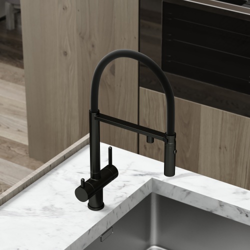 Смеситель для кухни Sancos Imola SC4010MB, матовый черный фото 12