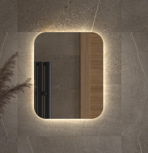 Зеркало DEFESTO OPTI DF 2801 с LED-подсветкой 40x50 см., без выключателя, 4500 K