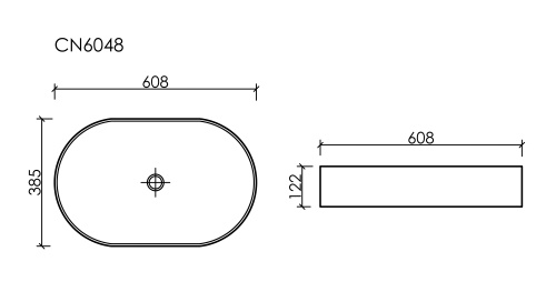 Накладная раковина Ceramicanova ELEMENT CN6048MH, антрацит матовый фото 10