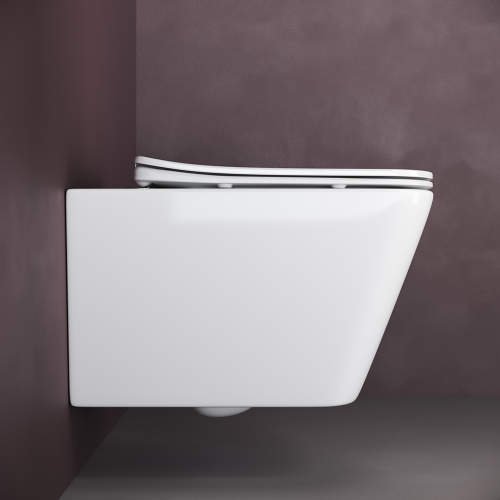 Подвесной унитаз Ceramicanova Metric CN3007 с крышкой-сидением фото 6