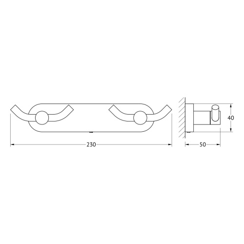 Крючок Artwelle Harmonie HAR 008, хром фото 3