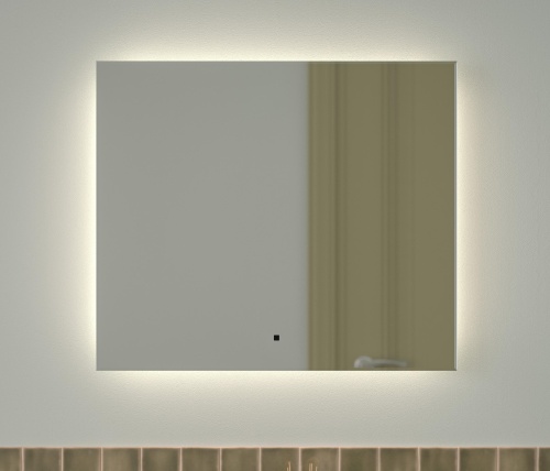 Зеркало DEFESTO GLOW DF 2506RH с фацетом и LED-подсветкой 70x60 см., ИК - выключатель, 4500 K