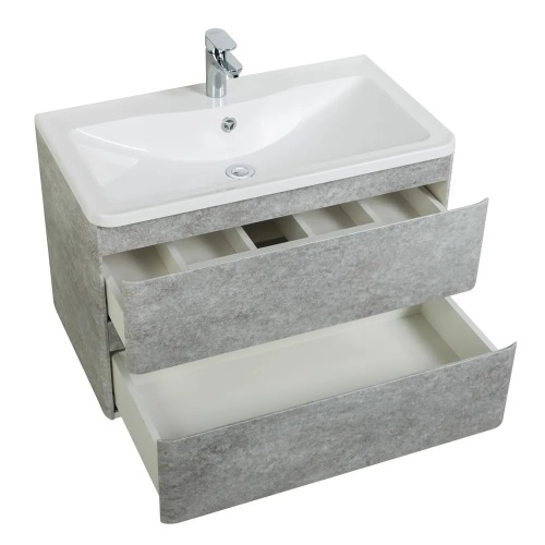 Тумба с раковиной BelBagno Albano 80 подвесная, cemento verona grigio (ALBANO-800-2C-SO-CVG + BB800/455-LV-MR-ALR) фото 4