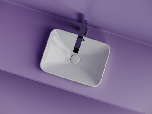 Раковина встраиваемая сверху Ceramicanova Element CN6078, белый глянец фото 4