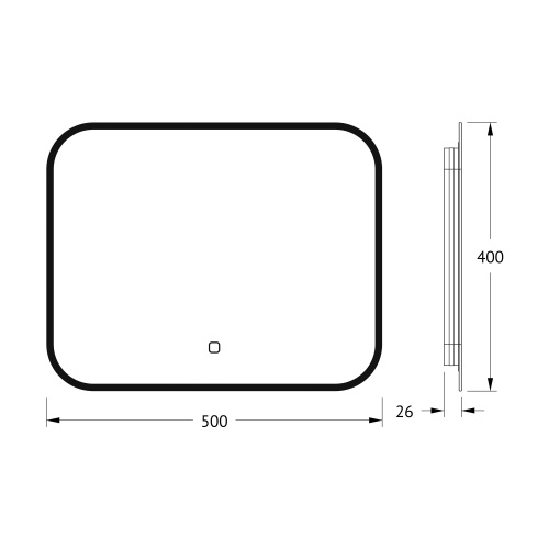 Зеркало DEFESTO AURA DF 2961SH с окантовкой и LED-подсветкой 50x40 см., сенсорный выключатель, 4500 K фото 7