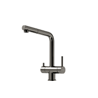 Смеситель для кухни Sancos Spin SC4015GG, вороненая сталь