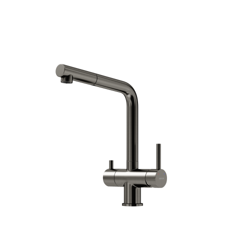 Смеситель для кухни Sancos Spin SC4015GG, вороненая сталь