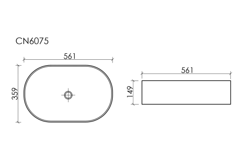 Накладная раковина Ceramicanova Element CN6075, белый глянец фото 7