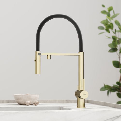 Смеситель для кухни Sancos Imola SC4010BGbh, брашированное золото фото 6