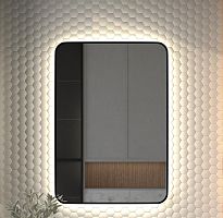 Зеркало DEFESTO AURA DF 2969 с окантовкой и LED-подсветкой 70x100 см., без выключателя, 4500 K