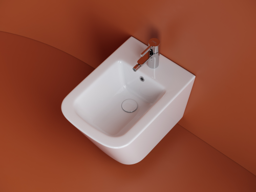 Биде подвесной Ceramicanova Union CN4003MB белое глянцевое фото 7