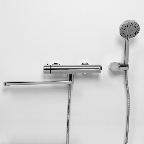 Смеситель для ванны и душа WasserKRAFT Berkel 4802L с длинным изливом, хром фото 5
