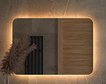 Зеркало DEFESTO OPTI DF 2819RH с LED-подсветкой 100x70 см., ИК - выключатель, 3000 K