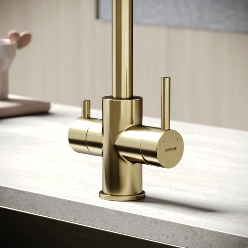 Смеситель для кухни Sancos Vela SC4013BG, брашированное золото фото 7