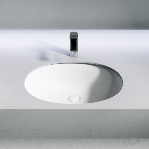 Раковина встраиваемая снизу Ceramicanova Element CN6076, белый глянец фото 3