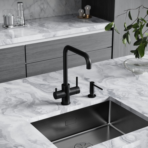 Смеситель для кухни Sancos Vela SC4013MB, черный матовый фото 2