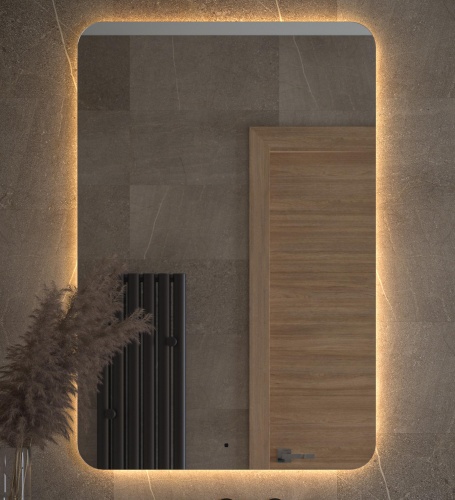 Зеркало DEFESTO OPTI DF 2820R с LED-подсветкой 80x120 см., ИК - выключатель, 3000 K